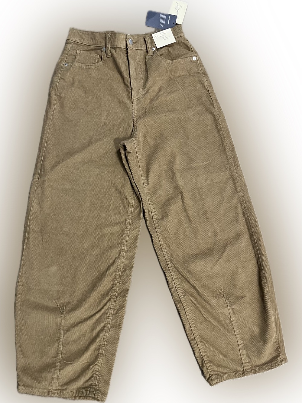 Universal Thread High Rise Easy Barrel Corduroy Pants Size 6R NWT